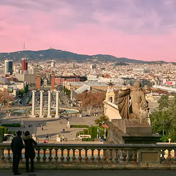 City View from Montjuïc National Palace